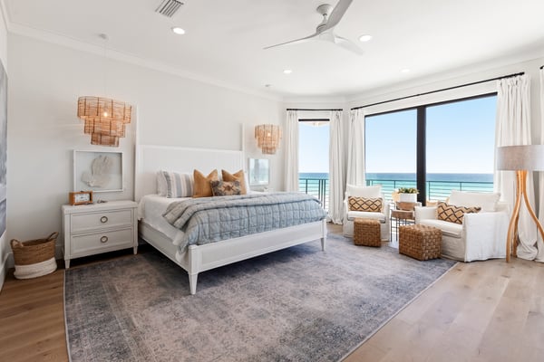 Coastal bedroom with ocean views