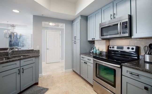 Silver Beach Towers kitchen after renovation