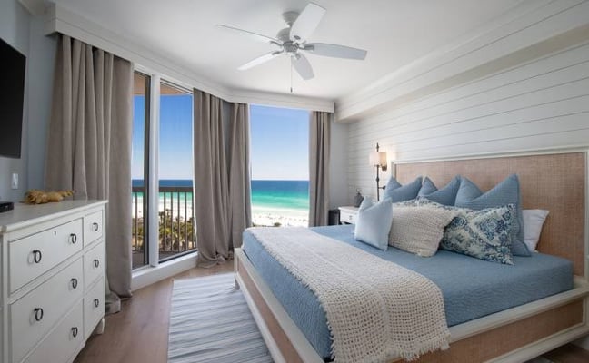 St Maarten master bedroom after renovation